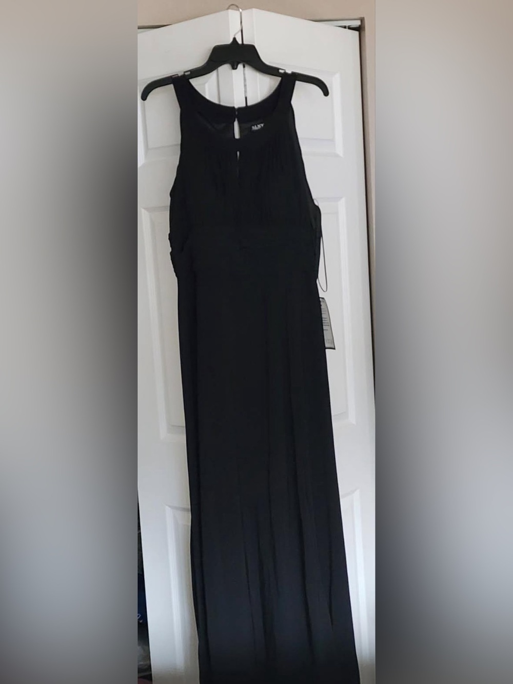 SLNY Black Sleeveless Maxi Dress